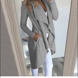 Women’s Gray Cardigan - Jacket New Size Small Long